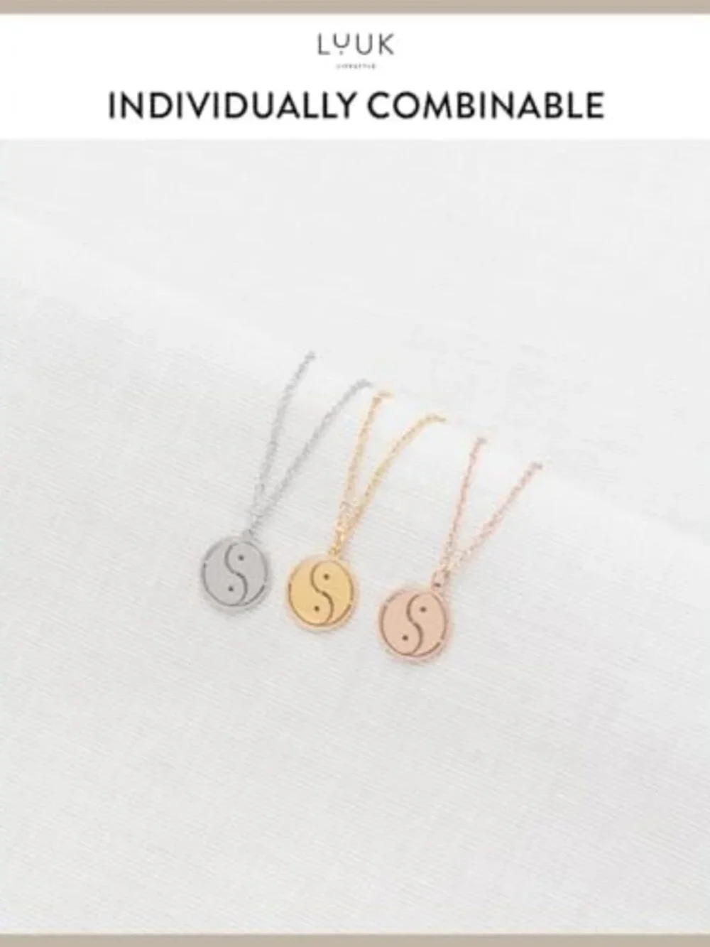 Chic Stainless Steel Charm Necklaces in Silver, Gold & Rose Gold - Cute Jewelry